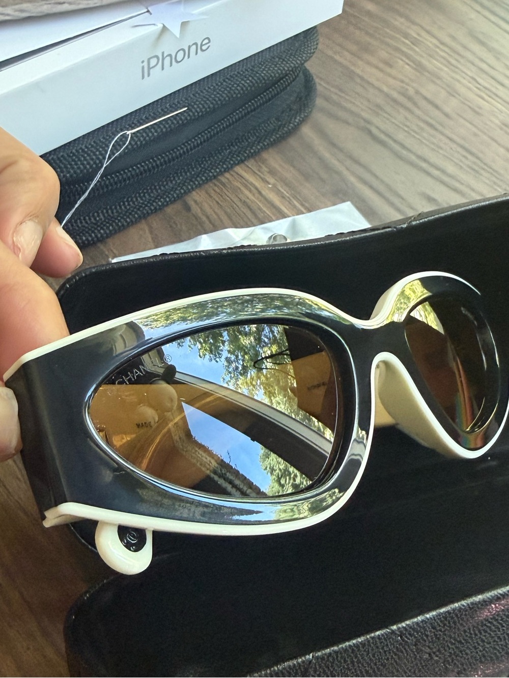 Sunglasses white and black